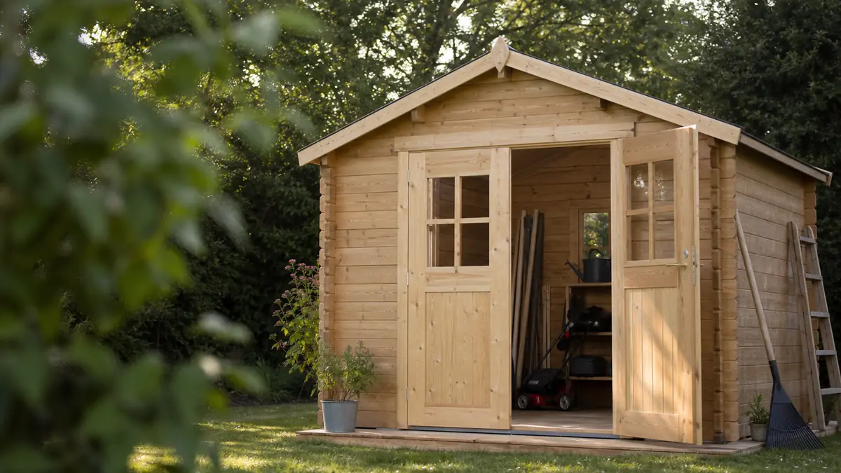 abri de jardin bois 12m2
