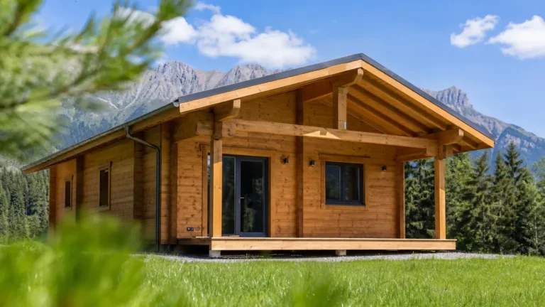chalet en bois habitable 70m2 livré monté