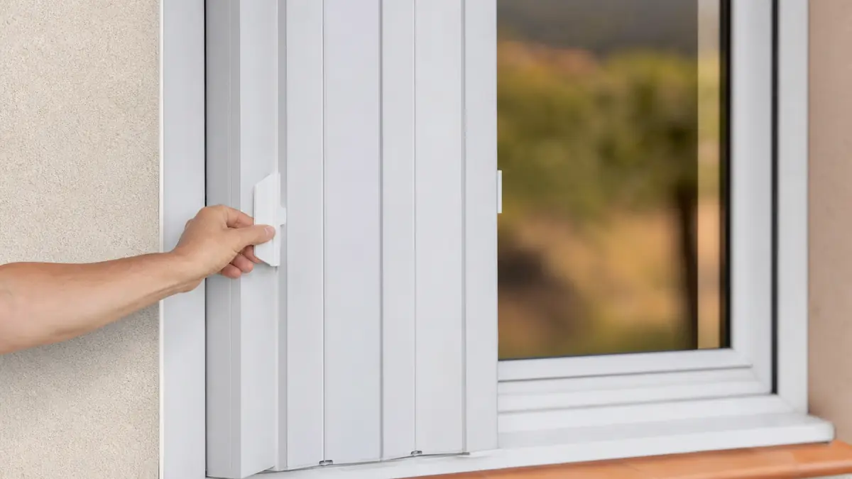 fermeture volet accordéon pvc
