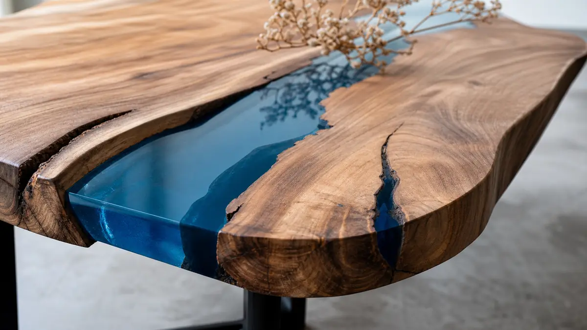 resine epoxy sur bois
